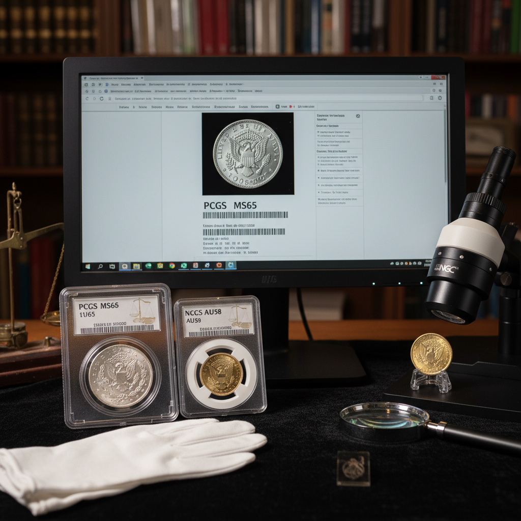 coin authentication PCGS NGC graded slab