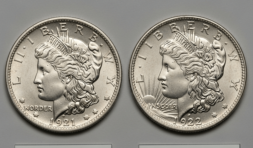 Professional photograph related to: Peace Dollar vs Morgan Dollar — Two Silver Classics Compared. Hi